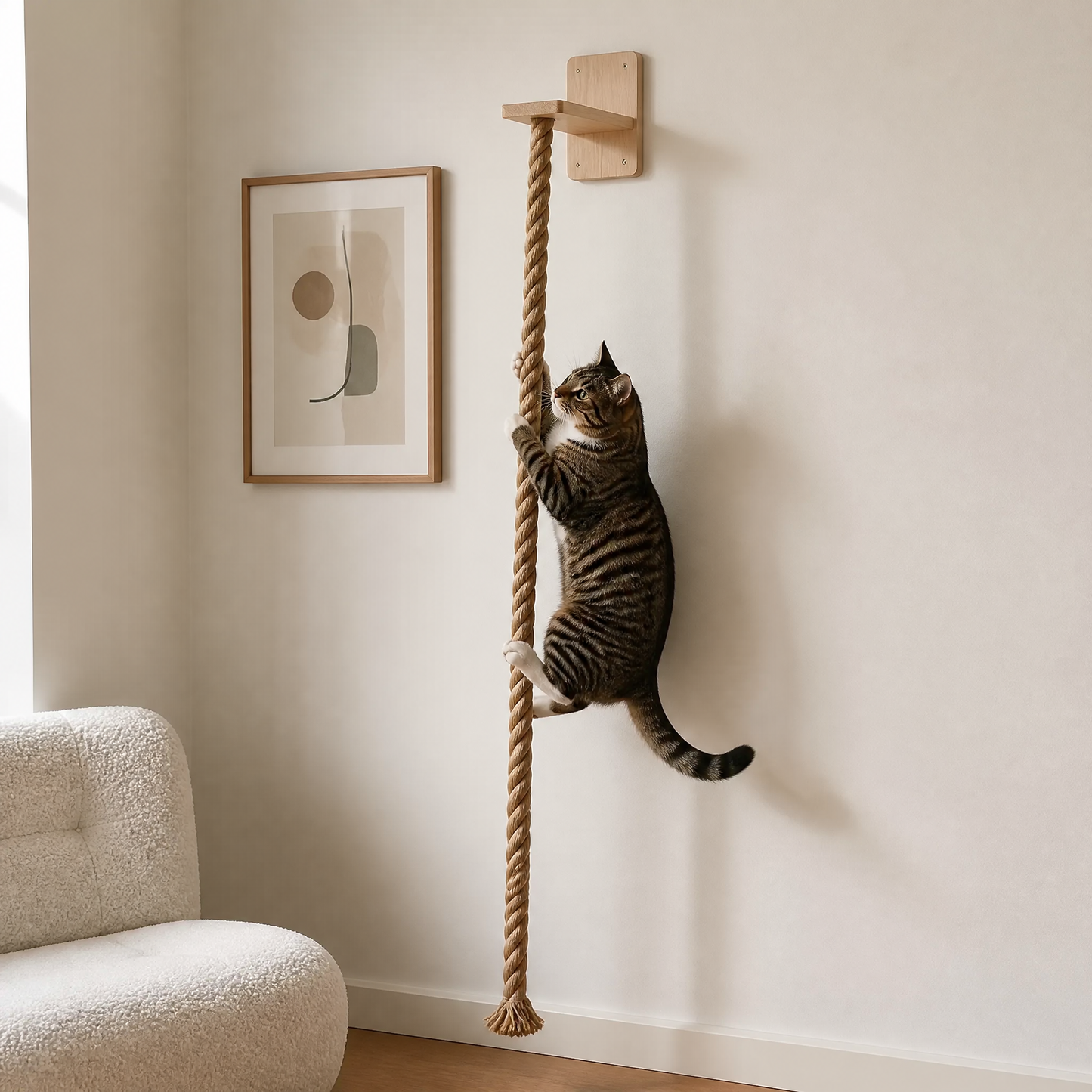 MeowRidge™ — Wall-Mounted Cat Climbing Rope